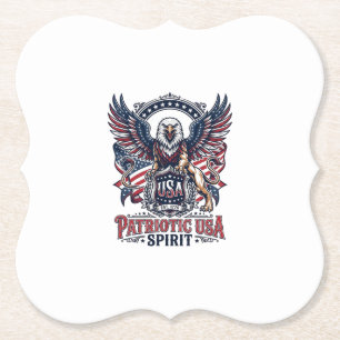 Dessous-de-verre En Papier Lion Aigle Patriotique Hybride Animal Gardien Patr