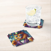 Dessous-de-verre En Papier Lion/Louisiana Mardi Gras (En situation)