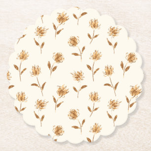Dessous-de-verre En Papier Little Budding Queen Annes - Cottage core motif.