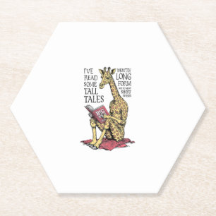 Dessous-de-verre En Papier Livre amusant Giraffe Longue Forme Lire Contes lon