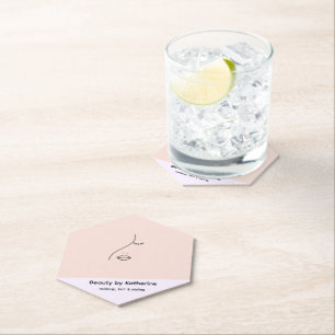 Dessous-de-verre En Papier Logo Abstrait moderne femme beauté visage femme