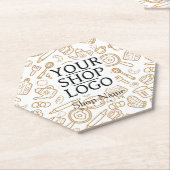 Dessous-de-verre En Papier Logo Brown blanc de cuisine (Incliné)