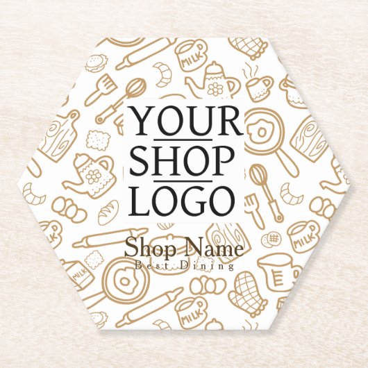 Dessous-de-verre En Papier Logo Brown blanc de cuisine (Devant)