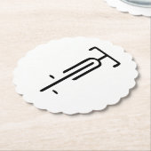 Dessous-de-verre En Papier Logo de vélo minimum Rétro, Cyclisme et Louveur de (Incliné)