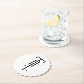 Dessous-de-verre En Papier Logo de vélo minimum Rétro, Cyclisme et Louveur de (En situation)