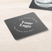 Dessous-de-verre En Papier Logo d'entreprise ou design & texte modifiable (Incliné)