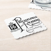 Dessous-de-verre En Papier Logo du chemin de fer Philadelphie et Lecture     (Incliné)