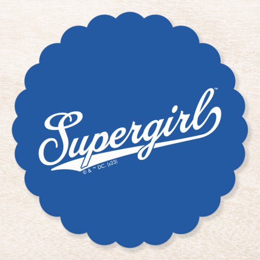 Dessous-de-verre En Papier Logo du nom étoilé Supergirl Baseball (Devant)