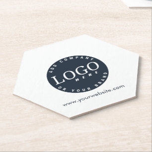 Dessous-de-verre En Papier Logo et site Web d'entreprise simples