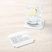 Dessous-de-verre En Papier Logo Moderne Grey Initiales & Nom (En situation)