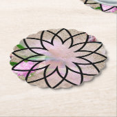 Dessous-de-verre En Papier Lotus Blossom Floral Springtime (Incliné)