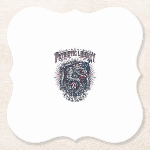 Dessous-de-verre En Papier Loup-garou patriotique Patriote Horreur Monstre Pa