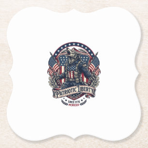 Dessous-de-verre En Papier Loup-garou patriotique Patriote Horreur Monstre Pa