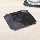 Dessous-de-verre En Papier Loup noir (Incliné)