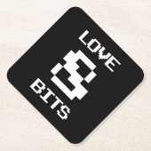 Dessous-de-verre En Papier Love 8 bits (Devant)