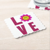 Dessous-de-verre En Papier Love Sunflower (Incliné)