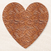 Dessous-de-verre En Papier Lumière Brown Faux Leather (Devant)