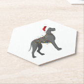 Dessous-de-verre En Papier Lumière de Noël Great Dane (Incliné)