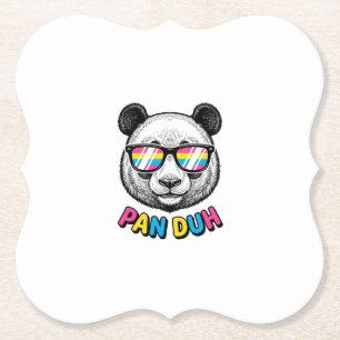 Dessous-de-verre En Papier Lunettes de soleil de Panda drôle Vintage Gravure