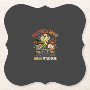 Dessous-de-verre En Papier Lutin d'Halloween Méfait de Minuit