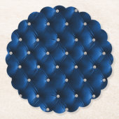 Dessous-de-verre En Papier Luxe Glam Blue Faux Velvet (Devant)