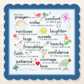 Dessous-de-verre En Papier Ma Prière Pour Vous Bénédictions (Devant)