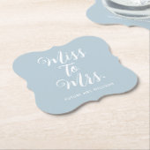 Dessous-de-verre En Papier Mademoiselle à Madame Simple Moderne Réception de  (Incliné)