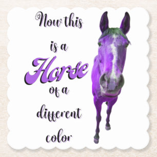 Dessous-de-verre En Papier Maintenant C'est Un Cheval De Couleur Différente V