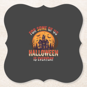 Dessous-de-verre En Papier Maison Hantée Tous Les Jours Halloween Graphique V