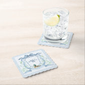 Dessous-de-verre En Papier Mallard Canard Monogramme (En situation)