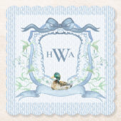Dessous-de-verre En Papier Mallard Canard Monogramme (Devant)