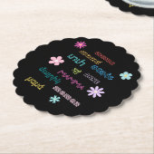 Dessous-de-verre En Papier Mama Word dans différentes langues International (Incliné)