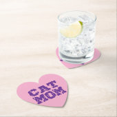 Dessous-de-verre En Papier Maman de chat (En situation)