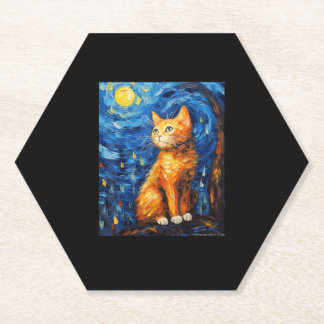 Dessous-de-verre En Papier Maman de chat, Papa de chat