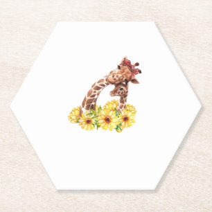 Dessous-de-verre En Papier Maman Tournesol Cadeau Safari Afrique Animal Enfan