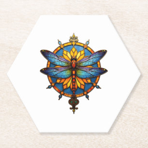 Dessous-de-verre En Papier Mandala Libellule Lumineuse Géométrie Sacrée Spiri