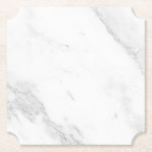 Dessous-de-verre En Papier Marbre Blanc (Devant)