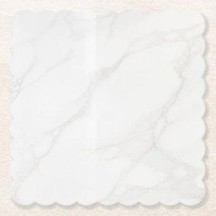 Dessous-de-verre En Papier Marbre Blanc