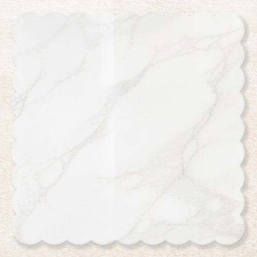 Dessous-de-verre En Papier Marbre Blanc (Devant)