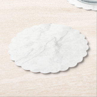 Dessous-de-verre En Papier Marbre Blanc