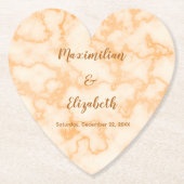 Dessous-de-verre En Papier Marbre des Faux Orange (Devant)