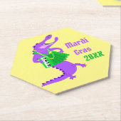 Dessous-de-verre En Papier Mardi Gras Alligator (Incliné)