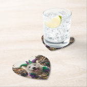 Dessous-de-verre En Papier Mardi Gras Dog Jester Costume (En situation)