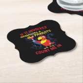 Dessous-de-verre En Papier Margaritas et perroquets (Incliné)