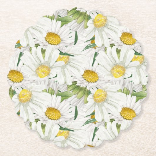 Dessous-de-verre En Papier Marguerites (Devant)