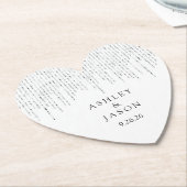 Dessous-de-verre En Papier Mariage (Incliné)