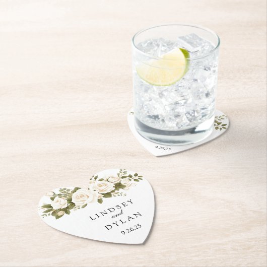 Dessous-de-verre En Papier Mariage (En situation)