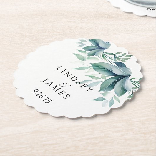 Dessous-de-verre En Papier Mariage (Incliné)