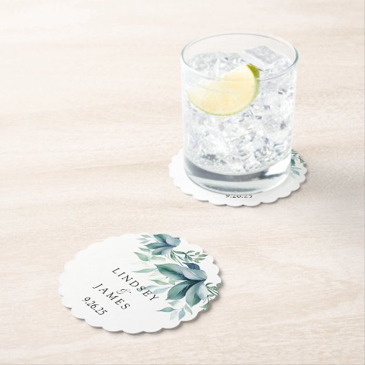 Dessous-de-verre En Papier Mariage (En situation)