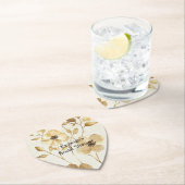 Dessous-de-verre En Papier Mariage Chic Fleurs Or Shower (En situation)